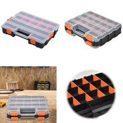 Double Side Tools Box Organizer Plastic Small Parts Storage Case Tool Storage Box Toolbox Container for Screws Nuts Nails Bolts