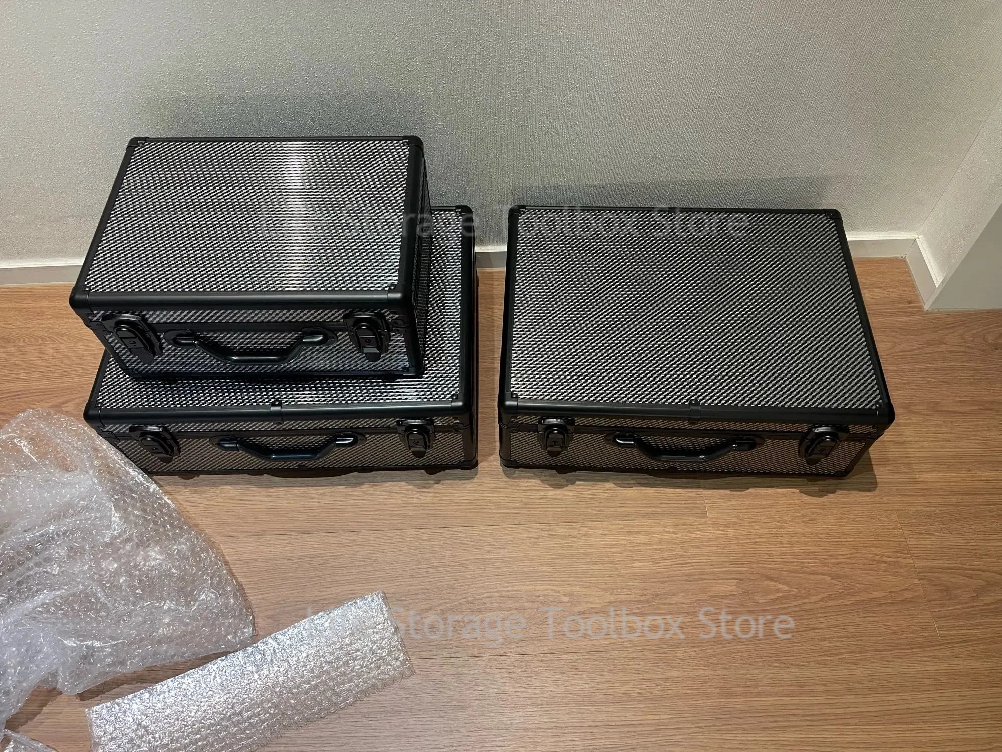 Aluminum Case Tool Box Portable Safety Instrument Toolbox Hardware Tool Case Suitcase Impact Resistant Hard Case Box 알루미늄 케이스