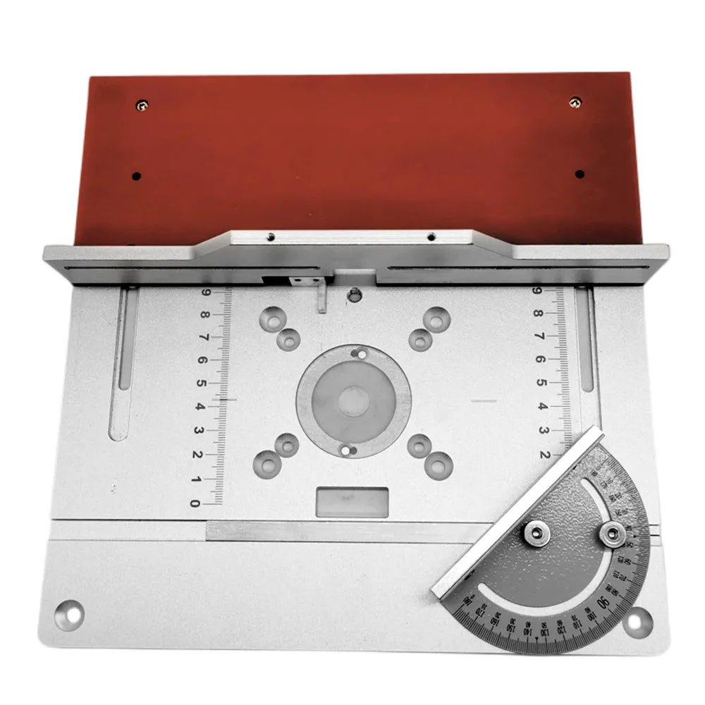 Aluminium Router Table Insert Plate Electric Wood Milling Flip Board w/ Tenon Backing and Miter Gauge Set Woodwork Router Table